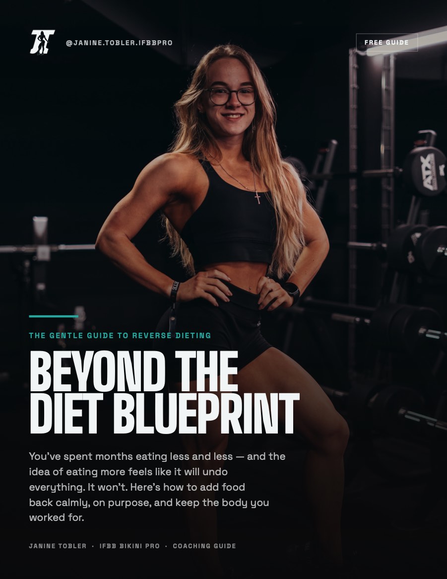 Cover of the free guide: Beyond the Diet Blueprint: Eat More. Without Fear.