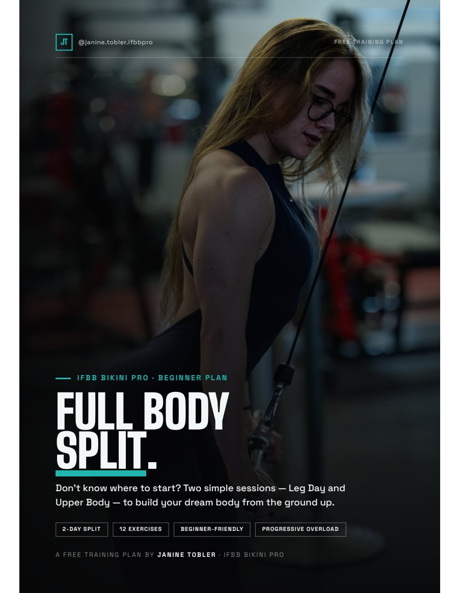 Cover of the free guide: Full Body Beginner Split