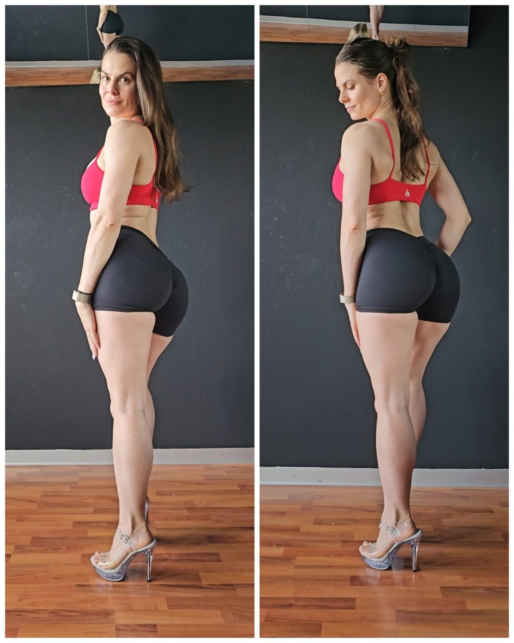Posing before and after