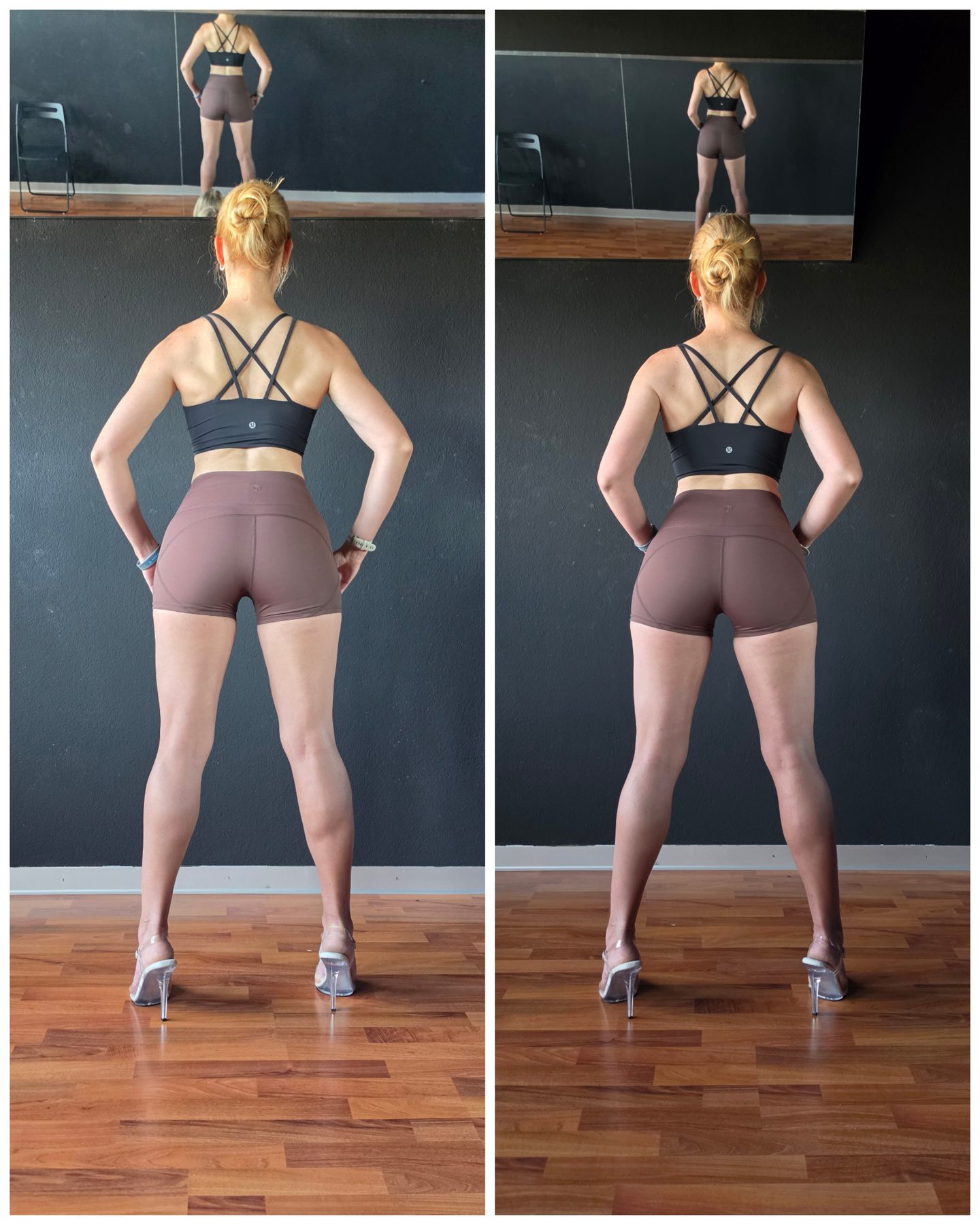 Posing before and after