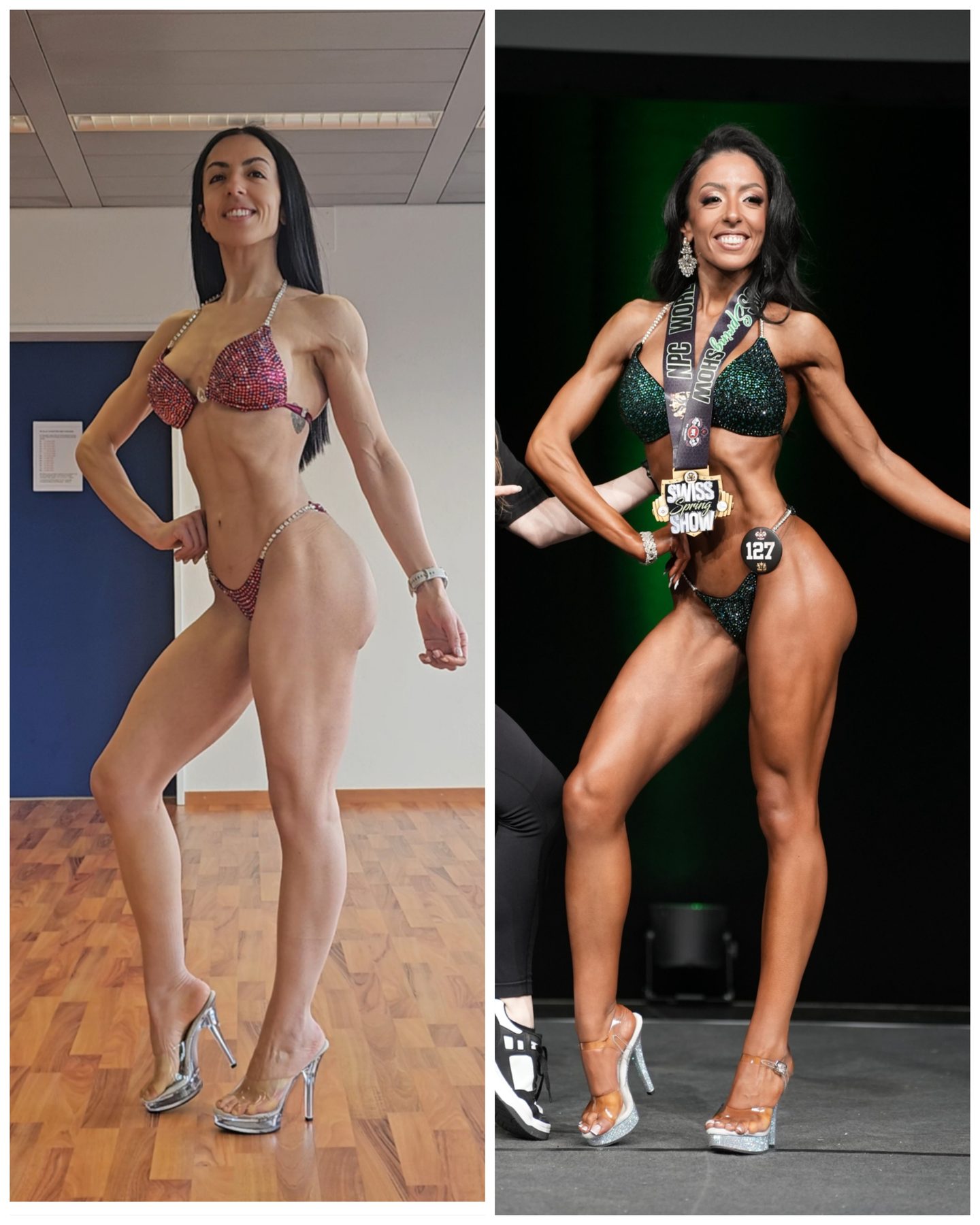 Posing before and after